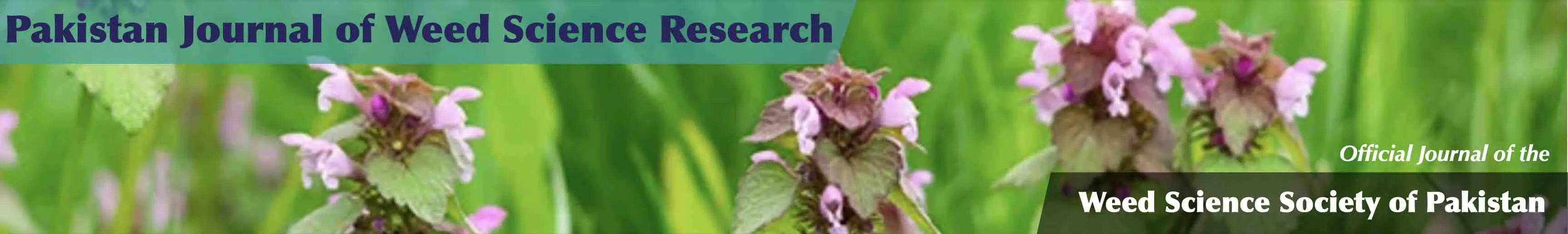 Pakistan Journal of Weed Science Research